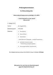 2013 - Steuerrecht - 2. Prüfungstermin - Klausur 1 (PDF 32KB)