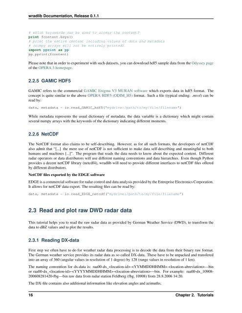 wradlib Documentation - Bitbucket