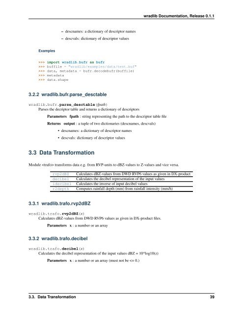 wradlib Documentation - Bitbucket