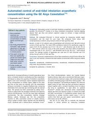 Automated control of end-tidal inhalation anaesthetic ... - BJA