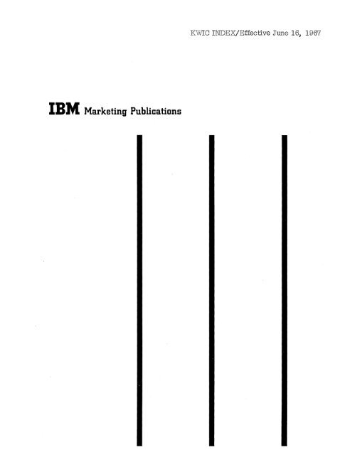 IBM Marketing Publications