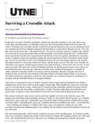 Surviving a Crocodile Attack