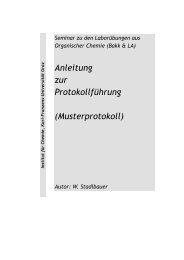 Musterprotokoll - Organische und Bioorganische Chemie - Karl ...