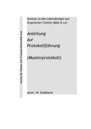 Musterprotokoll - Organische und Bioorganische Chemie - Karl ...