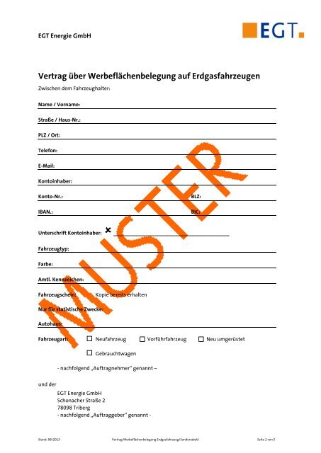 Muster-Vertrag Förderung Erdgas-Fahrzeug - EGT