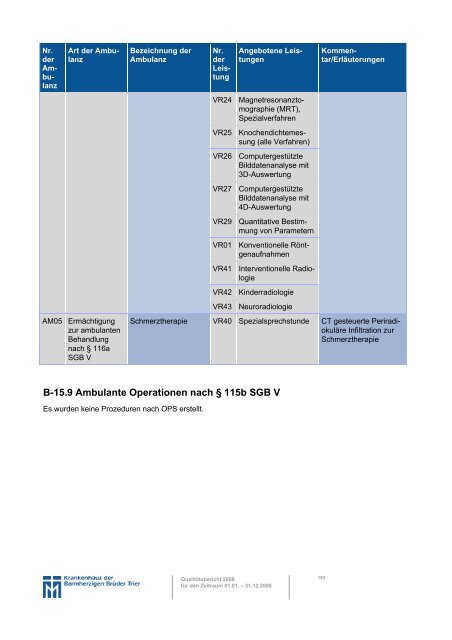 A Struktur- und Leistungsdaten des ... - Brüderkrankenhaus Trier