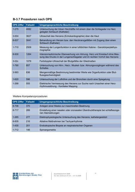 A Struktur- und Leistungsdaten des ... - Brüderkrankenhaus Trier