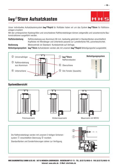 Element-Preisliste 2013 - MHS