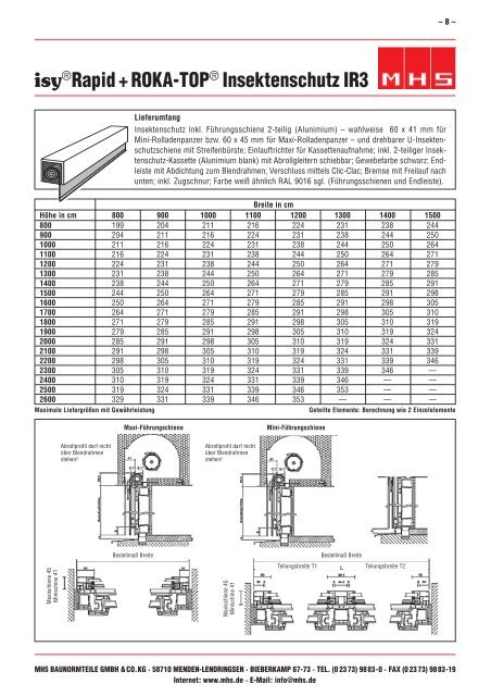 Element-Preisliste 2013 - MHS