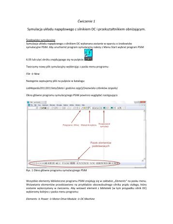 Symulacja układu napędowego z silnikiem DC i przekształtnikiem ...