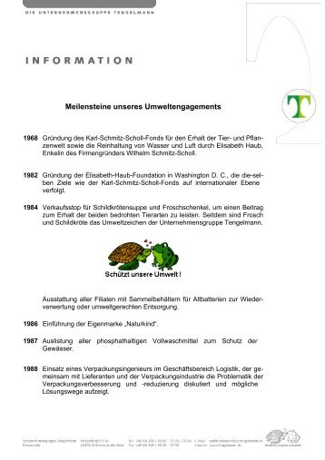 Weiter mit Kurs auf Europa - Unternehmensgruppe Tengelmann