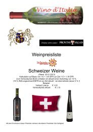Preisliste · Endkunden · Wein/Schweiz - Vino d'Italia Weindepot