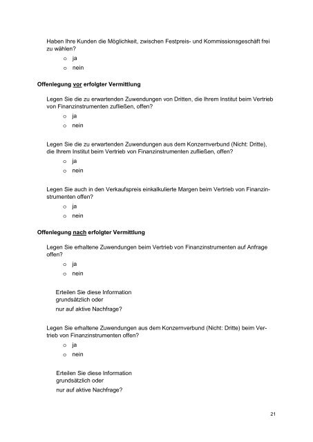 Untersuchung der Initiative Finanzmarktwächter zum Verkauf ... - vzbv