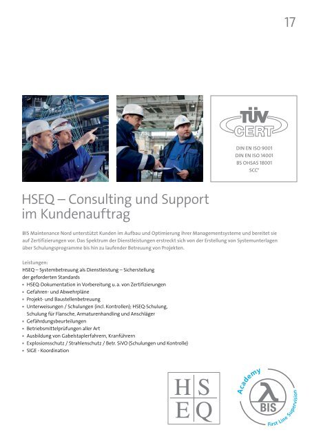 Partner für die Industrie - Bilfinger Berger Industrial Services