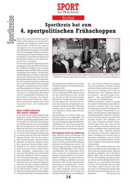 SPORT - Badischer Sportbund Nord ev