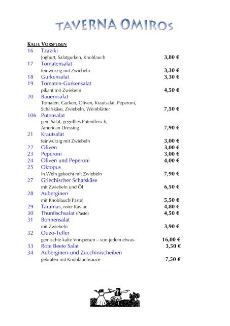 Speisekarte (PDF) - Taverna Omiros