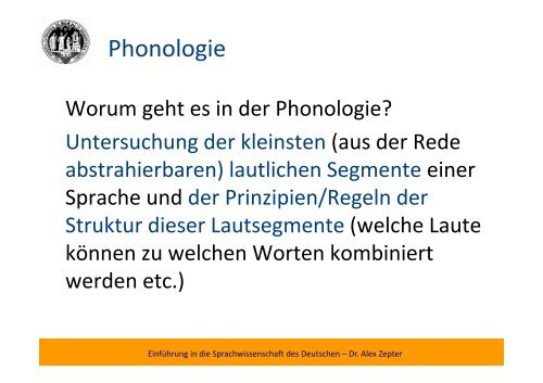Phonologie, Silbenphonologie - Worthaus
