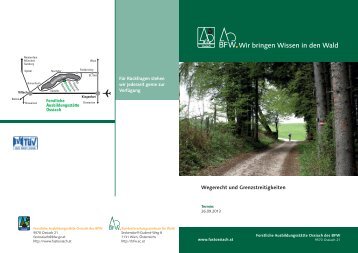 Wegerecht und Grenzstreitigkeiten.pdf - BFW