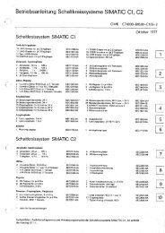 Betriebsanleitung Schaltkreissysteme SIMATIC C1, C2 - Siemens