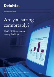 2005 IT Governance Survey - Deloitte