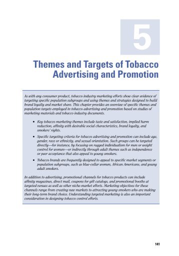 5. Themes and Targets of Tobacco Advertising and Promotion