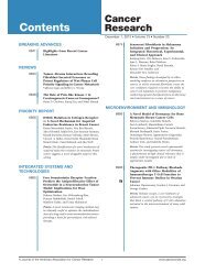 Table of Contents (PDF) - Cancer Research - Aacrjournals.org