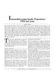 Intermediate-acting Insulin Preparations: NPH and ... - Diabetes Care