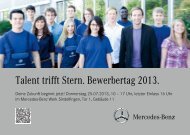 Talent trifft Stern. Bewerbertag 2013. - Daimler