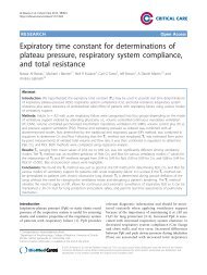 Expiratory time constant for determinations of plateau pressure ...