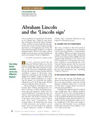Abraham Lincoln and the 'Lincoln sign' - Cleveland Clinic Journal of ...