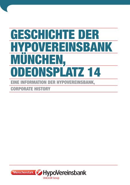 München, Odeonsplatz 14 - Geschichte - HypoVereinsbank