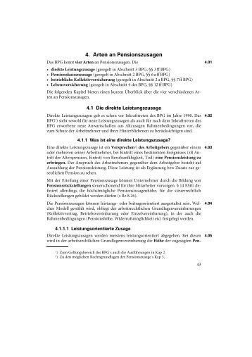 4. Arten an Pensionszusagen - Manz