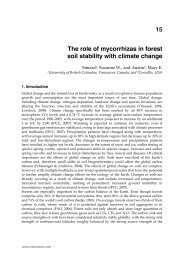 The role of mycorrhizas in forest soil stability with climate ... - InTech