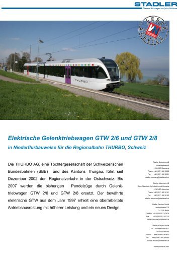 Gelenktriebwagen GTW 2- und 4-teilig für die Sistemi Territoriali in ...