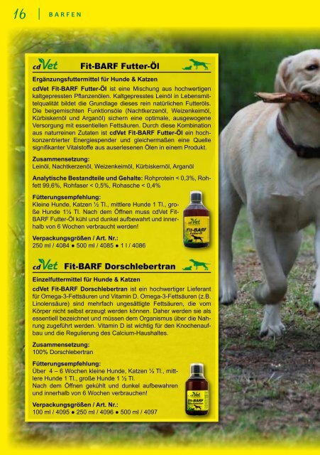 Hund & Katze - cdVet Naturprodukte GmbH