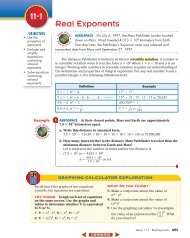 Real Exponents