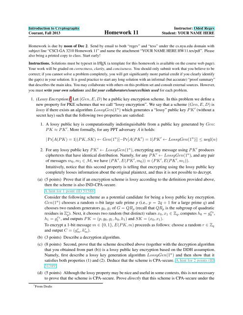 Homework 11