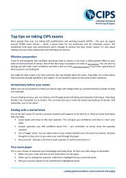 Top tips on taking CIPS exams
