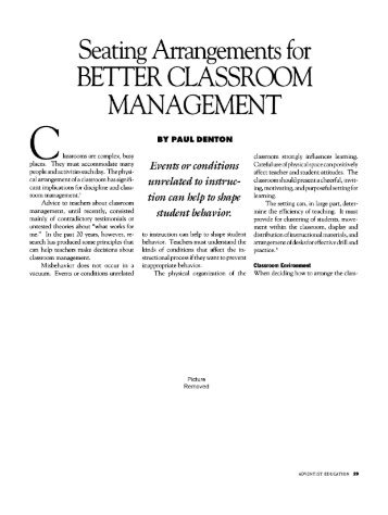 Seating Arrangements for Better Classroom Management - Circle