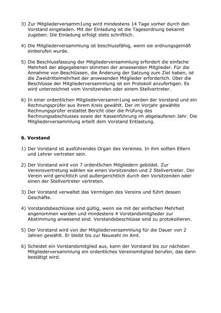 Satzung für den Förderverein "Grundschule Mohsdorf" e. V.