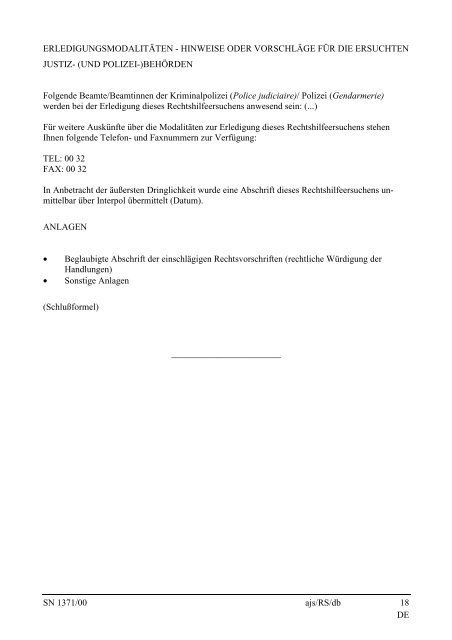 GD H Anwendung bewährter Methoden bei der Rechtshilfe in ...