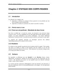 Chapitre 2 STATIQUE DES CORPS RIGIDES