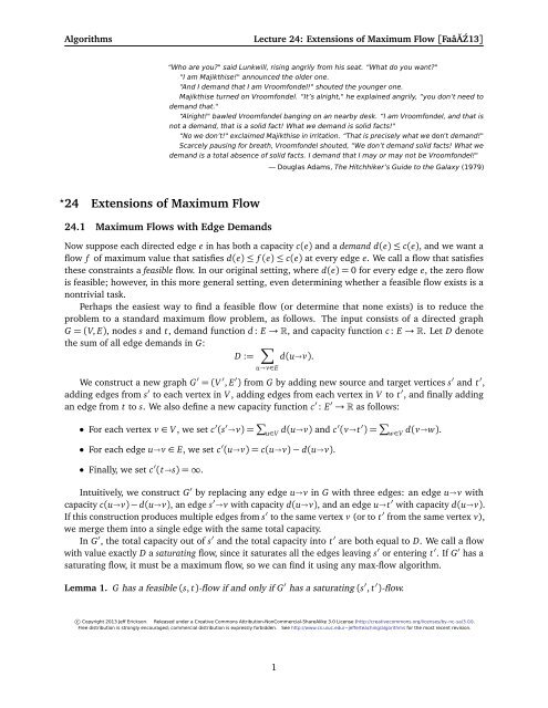 Extensions And Generalizations Of Maximum Flow