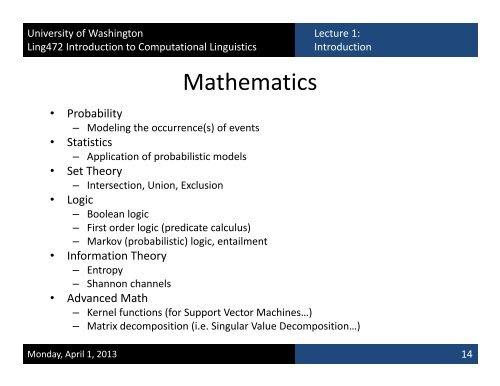 Slides - University of Washington