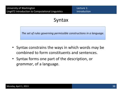 Slides - University of Washington