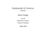 Fundamentals of Grammar - Adverbs - University of Washington