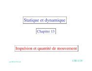 Chap. 13 Impulsion et quantité de mouvement