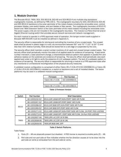 Brocade® DCX, DCX 8510-8, DCX-4S and DCX 8510-4 Backbones ...