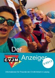 Anzeiger Der - CVJM Leipzig