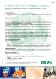 Produktinfo Wohngebäudeversicherung (pdf, 172 KB) - DEVK ...